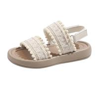 Sandals for Kids Girls Open Toe Flat Summer Beach Sandals Boho Dress Flats Adjustable Strappy Vintage Shoes Soft Comfort Princess Shoes Beach Vacation Non Slip Shoe