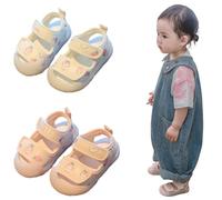 Sandals for Kids Girls Soft Sole Baby First Walker Covered Toe Non Slip Functional Toddler Sandals Ideal for Infants Learning Steps and Safe Play
