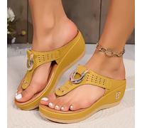 Sandals for Women 3D Hollow Wedge Flip Flops Arch Support Comfortable Outdoor Walking Beach Shoes Casual Trendy Orthotic Slides