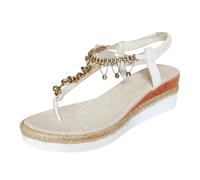 Sandals for Women Espadrilles Wedge Sandal Rhinestone Sparkly Low Wedge Comfortable Boho Casual Beach Sandals