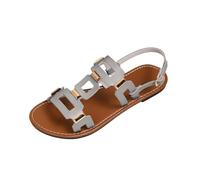 Sandals for Women Flat Open Toe Slingback Sandals Faux Leather Geometric Strap Summer Beach Holiday Casual Walking Footwear Tan Black Light Violet