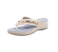 Sandals for Women Flip Flops Clearance,Ladies Toe Post Arch Support Sandals Beach Wedge Heel Thong Roman Casual Orthopedic Slippers Summer Soft-Soled Non Slip Slides Washable Shoes UK Size 3-7.5