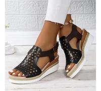 Sandals for Women Orthopedic Platform Wedge 2025 Comfortable Open Toe Ankle Strap Beach Boho Low Wedge Outdoor Shoes