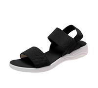 Sandals for women Orthopedic Summer Flat Platform Sandals with Arch Support Wide Fit Comfortable Walking Flip Flops Casual Washable Comfy Beach Shoes Back Strap Trekking Stretch Fly Woven