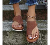 Sandals for Women Platform Flat Wedge Ankle Buckle Sandals with Strap Bowknot Summer Beach Sandals Open Toe Espadrille Platform,Brown,US7/EU38