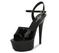 Sandals for Women Sexy Super High Heels Fine With Platform Sandal Transparent Crystal Shoes 15CM Women's Sandals & Slides