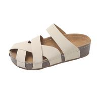 Sandals for Women UK Wedges Summer Dressy Soft Faux Leather Sandals Open Toe Low Mid Wedge Heel Shoes Prom Evening Party TouchThis sandal is made of breathable material and a flexible sole, creating