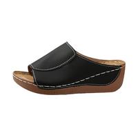 Sandals for Women With Arch Support Comfortable Breathable Beach Slides Summer Open Toe Slip On Slippers Fashion Plantar Fasciitis Sandals Ladies Casual Lightweight Chunky Sliders