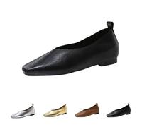 Sandals for Womens Wide Fit Slip On Soft Leather Mules Pointed Toe Outdoor Summer Autumn Casual Working Shoes Comfy Lightweight Simple Fashion Dressy Pumps Footwear B Black