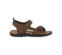 Geox Men's Uomo Sandal Strada B Sports, Dark Brown, 8 UK