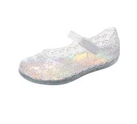 Sandals Girl's Princess Mary Jane Pump Shoes Chunky Ankle Strap High Heels Dress Open Toe Sandals Slippers Size 3 Toddler Red Wedge Halloween Cosplay Fancy Up For Girls (White,12.5)
