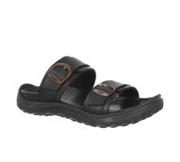 MBT FUJI II Men's Leather Sandals. Lightweight and Comfortable Spring Summer Footwear Physiological Footwear for Comfort and Stability. Recovery Sandals for Dressing in Modern Style. Color Black