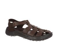 MBT HARU Men's Leather Sandals. Lightweight and Comfortable Spring Summer Fisherman Sandals. Physiological Footwear for Comfort and Stability. Recovery Sandals for Dressing. Brown Color