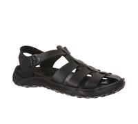 MBT HARU Men's Leather Sandals. Lightweight and Comfortable Spring Summer Fisherman Sandals. Physiological Footwear for Comfort and Stability. Recovery Sandals for Dressing. Color Black
