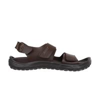 MBT NAGANO Men's Leather Sandals with Buckle Closure. Lightweight and Comfortable Spring Summer Footwear Physiological Footwear for Comfort and Stability. Recovery Sandals for Dressing. Brown Color