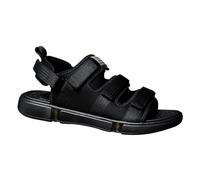 Sandals Men Summer Casual Footwear Lightweight Double Strap Open Toe Beach Sandals Adjustable Hook and Loop Flat Shoes Black Gold