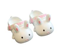 Sandals Queen Dress Up Shoes Ankle Strap Square Toe Low Heel Sandals Outdoor Slippers Girl Toddler Slide Summer Beach Holiday Lightweight Eva Buckle Slip Ons (White,10.5)