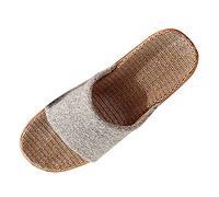 Sandals & Slides Slippers with Fashionable Bath Slippers Non-Slip Indoor Bamboo Indoor / Outdoor Slippers Bohemian Beach Sandals Lovers Shower Shoes Slippers, gray, 7 UK