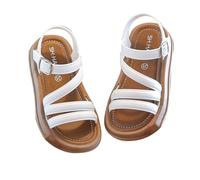 Sandals Summer Shoes With Adjustable Straps Sandals For Little Girls Bridesmaid Slippers House Flip Flops Kids Big Kid Summer Summer Autumn Children Size 4 5 6 7 8 9 10 11 12 (White,12.5)