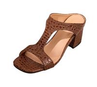 Sandals Summer Shoes Women European Wedding Sandals Plus Sizes: Fashion Solid Color Sandals with Thick Heel, High Heels, Fish Mouth Hollow for Women 2026, Bw1, 5 UK