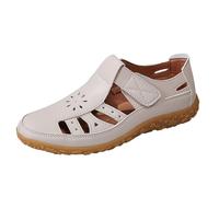 Sandals With Arch Support For Women Ladies Spring And Summer Hollow Sandals Fashionable Solid Color Covered Toe Casual With Arch Support For Women (Beige, 6.5)