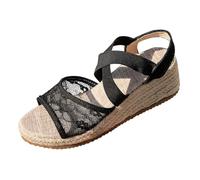 Sandals With Arch Support Wedge Size 4 Wide Fit Women's New Slope Heel One Strap Style Slope Sandals Ladies Size 6 In Black 35 (Black 39)