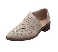 Sandals with Heel, Women's Sandals with Heel, Black Shoes, Booties, Ankle Low Neck, Heel, Women's Zip, Single Casual Bore Boots, Women's Shoes, Mother's Day, khaki, 8 UK