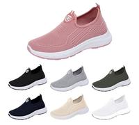 Sandals with Wedge Heel Women's Elegant Thick Sole Sandals Non-Slip Comfortable Summer Shoes Slip-On Wedge Shoes Beach Sandals with Airy Mesh Fabric Uncomplicated Everyday Shoes, pink, 6 UK