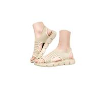 Sandals Womens Beach Casual Soft Soled Womens Sandal Wedge Open Toe Slip On Hiking Outdoor Slingback Sport Sandals Quick-Dry Mesh Knit Sandal Barefoot Breathable Wading Walking (F-Beige, 3.5)