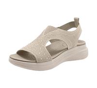 Sandals Womens Beach Casual Soft Soled Womens Sandal Wedge Open Toe Slip On Hiking Outdoor Slingback Sport Sandals Quick-Dry Mesh Knit Sandal Barefoot Breathable Wading Walking (3)