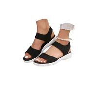 Sandals Womens Beach Casual Soft Soled Womens Sandal Wedge Open Toe Slip On Hiking Outdoor Slingback Sport Sandals Quick-Dry Mesh Knit Sandal Barefoot Breathable Wading Walking (4.5)