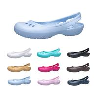Sandals Women's Closed Front Mules Summer Soft Women's Beach Sandals Lightweight Garden Shoes Slingback Slip-On Shoes Quick Drying Outdoor Sandals Plain Summer Sandals, sky blue, 2 UK