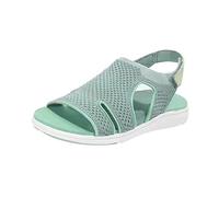 Sandals Women's Elegant Flat Slippers Women's Summer Mesh Leisure Sandals Open Toe Breathable Trekking Sandals Comfortable Outdoor Sandals Lovers Flat Sandals Soft Non-Slip Sports Sandals, Green, 10