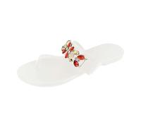 Sandals Womens Flip Flops Hollow Casual Clip Toe Slippers Flat Shoes Sandals Womens Wedge Sandals Size 6 (White, 5.5)