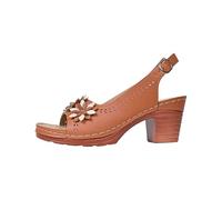 Sandals Women's Heel Peep Open Toe Cap Sandals Slip On Slippers Thick Bottom Sandals Summer Shoes Leisure Shoes Non-Slip Slippers Lightweight Beach Sandals Walking Sandals, brown, 6 UK