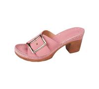 Sandals Women's High Heels Peep Toe Sandals with Block Heel Pumps Block Heel High Heel Summer Shoes Mules Wedge with Heel Foot Bed Slides Women's House Shoes, pink, 6 UK