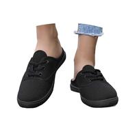 Sandals Women's Men's Front Closed Low Shoes Casual Lightweight Single Shoes Women Dirndl Shoes Festive Low Top Shoes Breathable Slip Shoes Casual Shoes, black, 8 UK