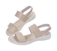 Sandals Women's Orthopaedic Trekking Sandals Plain Fashion Outdoor Sandals Women's Slim Simple Stretch Sports Sandals Super Comfortable Platform Summer Shoes Open Toe Breathable Sandals, beige, 6 UK