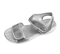 Sandals Women's Strappy Sandals Women's Platform Slingback Summer Shoes Mesh Beach Shoes Quick Drying Beach Sandals Soft Footbed Slippers Wide Feet Barefoot Sandals, silver, 9 UK