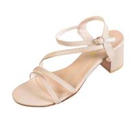 Sandals Women's Summer Comfortable One Sandals Design Sense Fashion Hundred Soft Bottom Shoes, beige, 7 UK