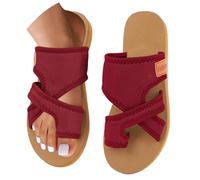Sandals Women's Summer Orthopaedic Slides Lightweight Mesh Slippers Summer Shoes Women Comfortable Beach Sandals Open Toe Flat Slippers Women's Sandals Wide Feet Slippers Water Sports Shoes, RD2, 12