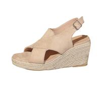 Sandals Women's Summer Platform Braided Jute Sole Fish Mouth Large Width Lightweight Casual Comfortable Summer Shoes Elegant Casual Shoes Ideal for Holidays Beach and Everyday Use, beige, 7 UK