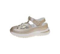 Sandals Women's Summer Platform Sandals Leather Sports Sandals Fashion Closed Sandals Hollow Leisure Shoes Comfortable Wedge Sandals Hidden Wedge Sneaker Muffin Sandals, gold, 8 UK