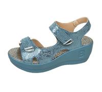 Sandals Womens Summer Sandals 2025 Wide Fit Comfy Adjustable Strap Wedge Sandal Lightweight No-Slip Platform Walking Shoes with Open Toe Orthopaedic Design Outdoor Comfort Arch (02 Sky Blue, 6)