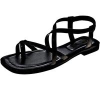 Sandals Womens Wedge Summer Ladies Leather Sandal Closed Toe Platform Shoes Faux Leather Round Toe Casual Rome Leisure Beach Sandals,Blue,41
