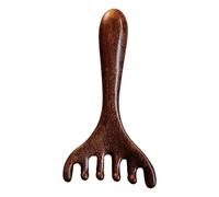 Sandalwood Comb | Deer Beads Nasal Scraper - Little Frog Wooden Groomer, Deer Antler Nose Wing, Fashion Wide Tooth Wing Height, Eye Massager