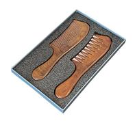 Sandalwood Comb,Natural Wood Comb | Handmade Wide Fine Tooth Combs Set of 2, Wood Massage Comb for Luxurious Hair Care