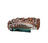 Sandalwood Combs Solid Wood Carving Comb Anti-Static Beard Handicraft Hair Styling Valentine's Day for all types of hair Styling(14.5cm)