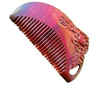 Sandalwood Combs Solid Wood Carving Comb Anti-Static Beard Handicraft Hair Styling Valentine's Day for all types of hair Styling(12cm-G)