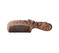Sandalwood Combs Solid Wood Exquisite Carving Lotus Anti-Static Beard Comb Handicraft Hair Styling for all types of hair Styling(Color-03)